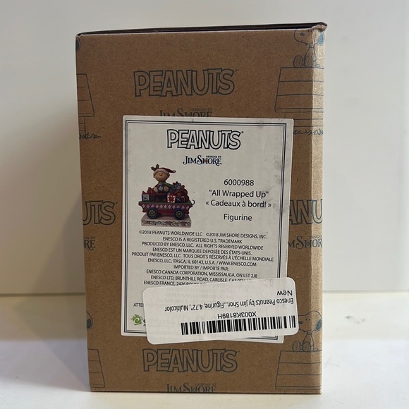 New in Box - Peanuts Charlie Brown Jim Shore Christmas Train "All Wrapped Up" - Picture 8 of 12